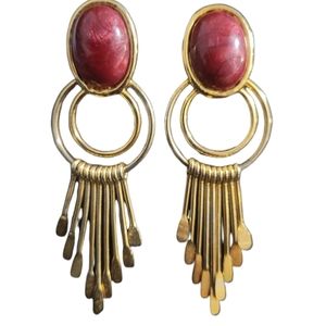Gold Plated Bohemian Fring Earrings